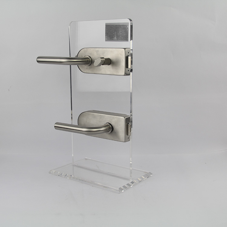 Cerradura de puerta de vidrio corrediza exterior de oficina de acero