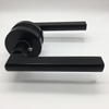Moderno diseño simple de la aleación de zinc de la aleación negra negra palanca redonda manija interior