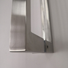 Tirador de puerta largo de vidrio de baño de acero inoxidable comercial cuadrado de níquel cepillado