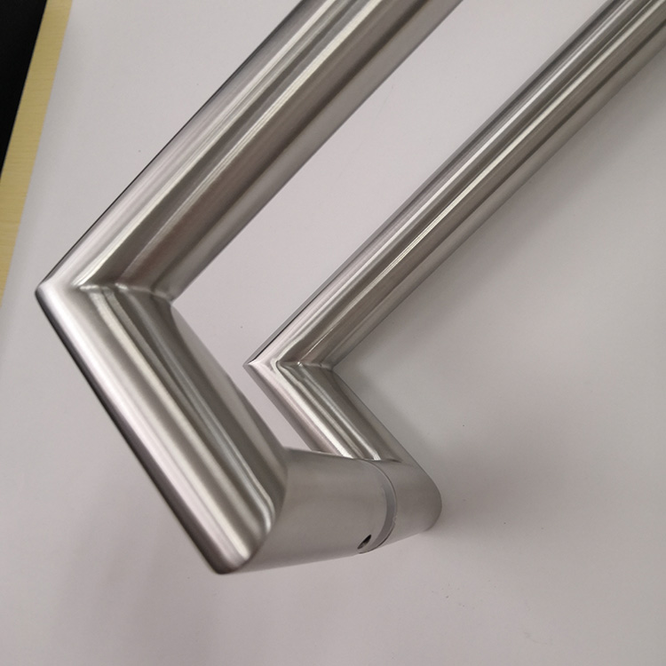 Manija con manivela de acero inoxidable 304 satinado central que se aplica a puertas de vidrio y puertas de madera de 8-12 mm de espesor fabricadas en China
