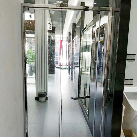 Vidrio interior Bi-plegado Puertas de cristal Partición plegable para el centro comercial Office Sala de reuniones